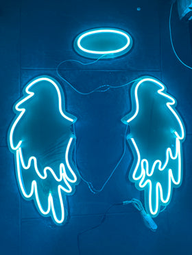 Angel Halo & Wings LED Neon Sign 24"